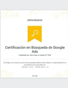 Certificado Google ADS