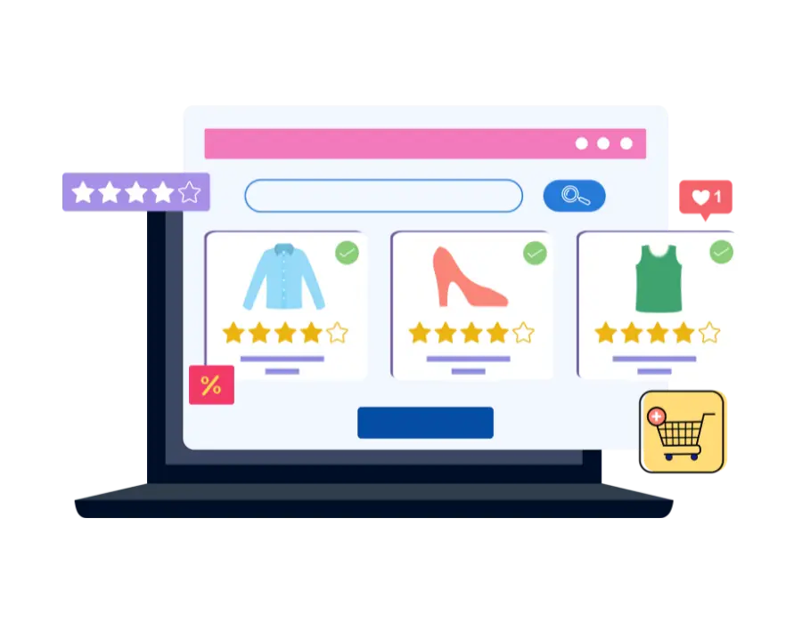 Productos en una web